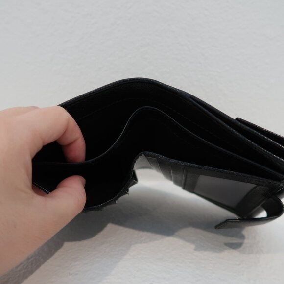 Salvatore Ferragamo Black Pebbled Leather Wallet - Picture 6 of 7